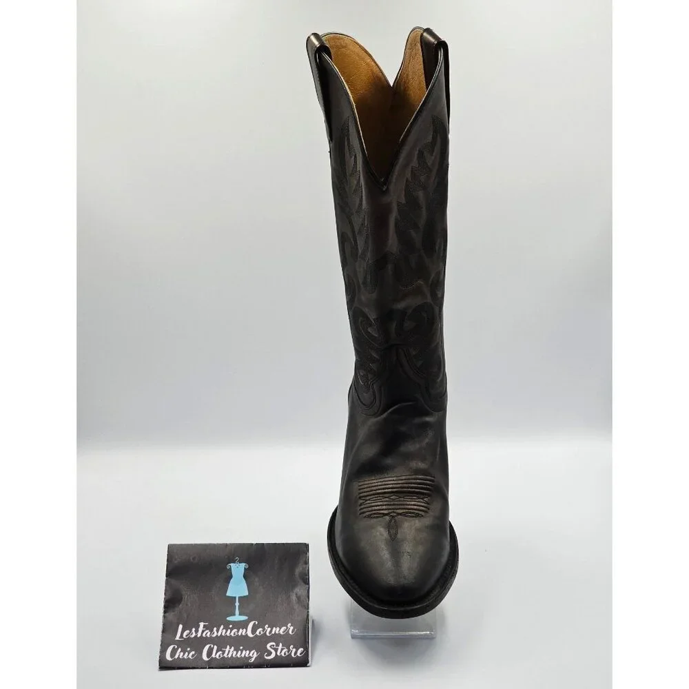 Cody James Men's Brown Metallic Western Leather Round Toe Boots Size 8.5D 2552 - Picture 13 of 16
